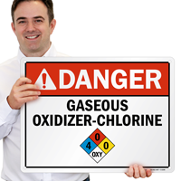 Danger Gaseous Oxidixer - Chlorine