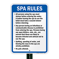 Hawaii Spa Rules Sign