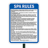 Spa Rules Sign for Maryland