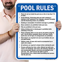 Pool Rules Sign for Maryland
