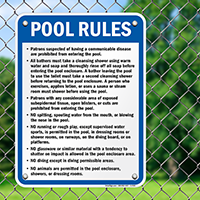 Pool Rules Sign for Minnesota