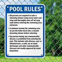 Pool Rules Sign for Missouri