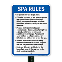 Nevada Spa Rules Sign
