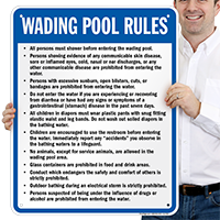 Wading Pool Rules Sign for North Jersey