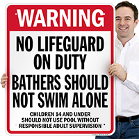 Utah No Lifeguard On Duty Pool Sign