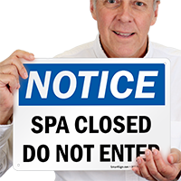 Kansas Spa Closed Do Not Enter Sign
