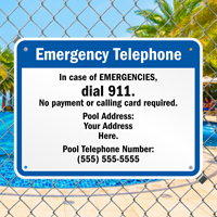 Custom Emergency Contact Information Sign for Oregon