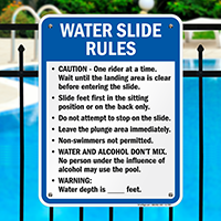 Water Slide Rules Sign for Oregon