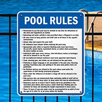 Maryland Pool Rules Sign