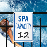 Spa Max Capacity Sign