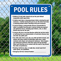 Pool Rules Sign for Utah