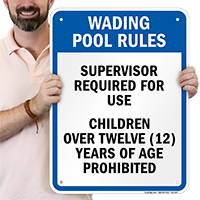 Oklahoma Wading Pool Rules Sign