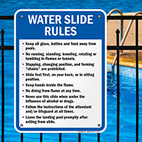 Water Slide Rules Sign