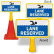 Lane Reserved ConeBoss Pool Sign
