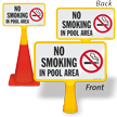 No Smoking In Pool Area ConeBoss Pool Sign