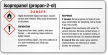 Isopropanol Danger Tiny GHS Chemical Label