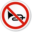 Do Not Honk Symbol ISO Prohibition Circular Sign