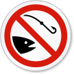Fishing Prohibited Symbol ISO Prohibition Circular Sign