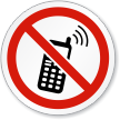 Keep Off Cell Phones Symbol ISO Prohibition Sign