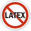 Latex Allergy ISO Prohibition Circular Sign