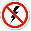 ISO Lightning and Thunder Storm Symbol Sign