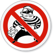 No Burglars Symbol ISO Prohibition Circular Sign