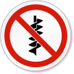 No Drilling Symbol ISO Prohibition Circular Sign