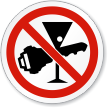 No Drink Drive ISO Sign