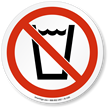 No Drinking ISO Prohibition Sign