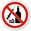 No Drugs Alcohol ISO Sign