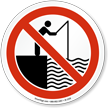 Fishing Prohibited On The Lockout Deck Sign