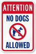 No Dogs Allowed with Graphic Sign