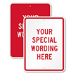Custom Red Vertical Template Parking Sign