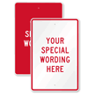 Customizable Vertical Red Template Parking Sign