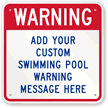 Custom Swimming Pool Warning Sign