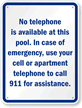 Emergency Pool Phone Number Sign