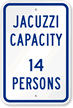Jacuzzi Max Capacity Persons Sign