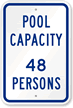Pool Maximum Capacity Persons Sign
