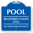 Pool Registered Guests Only Sign