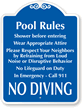 Shower Before Entering Pool Rules Sign