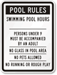 Swimming Pool Hours Sign