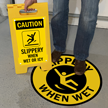 Caution Floor May Be Wet Or Icy Slippery Floor Sign