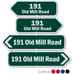 Custom Arrow Address Sign with House Number Street Name