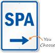 Directional Spa Sign