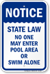 Notice State Law Pool Safety Sign