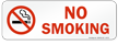 No Smoking Prohibition Label in Red