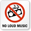 No Loud Music Pool Marker