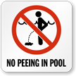 No Peeing Pool Marker