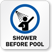 Shower Before Pool Marker