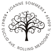 Custom Tree Round Address Self-Inking Stamp